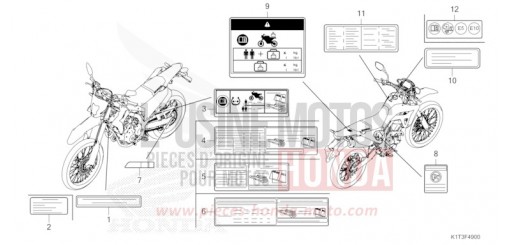 WARNETIKETT (CRF300L/LA) CRF300LAM de 2021